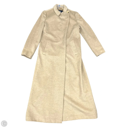 Coat Luxury Designer By Burberry In Taupe, Size: M