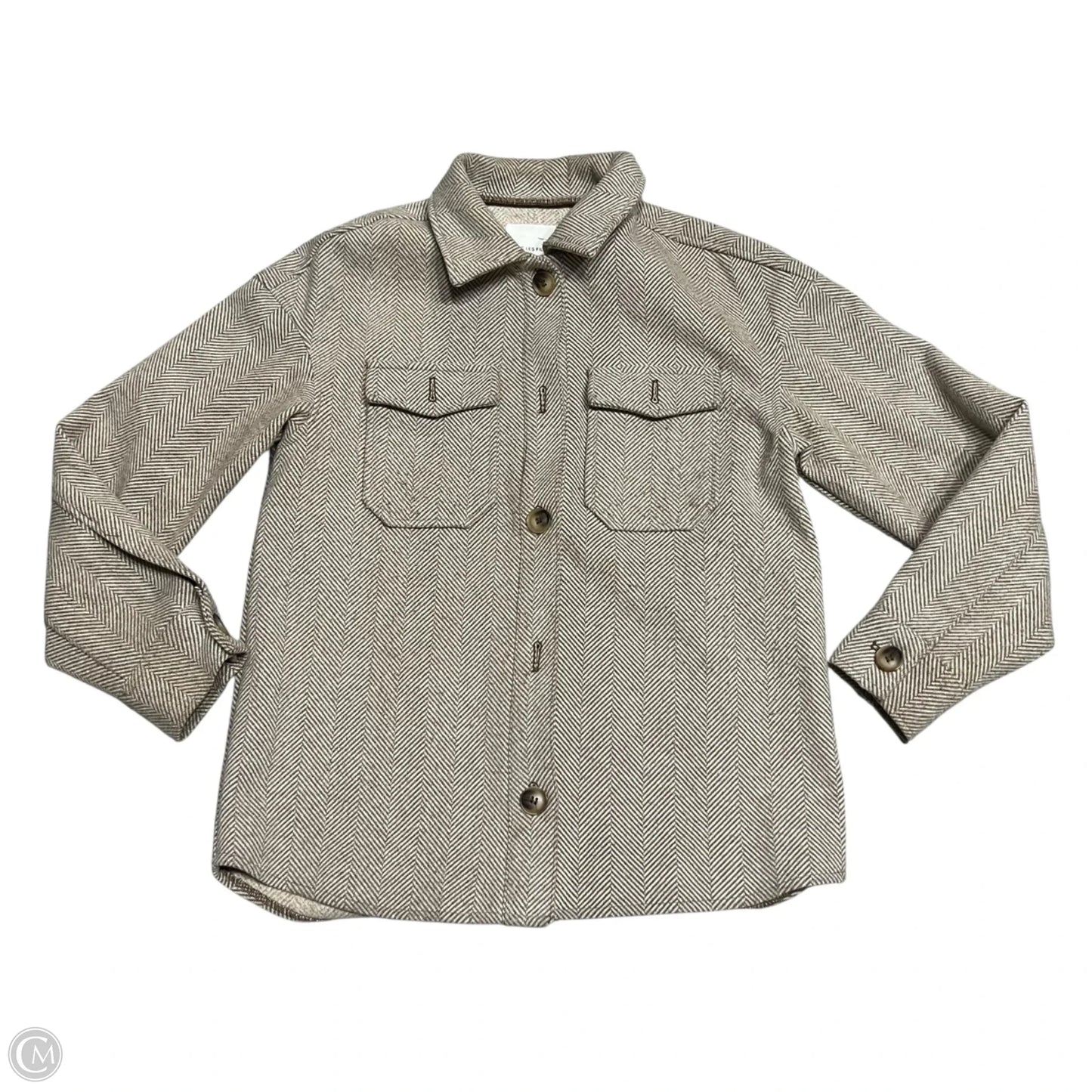 Jacket Other By Avec Les Filles In Brown & Cream, Size: S