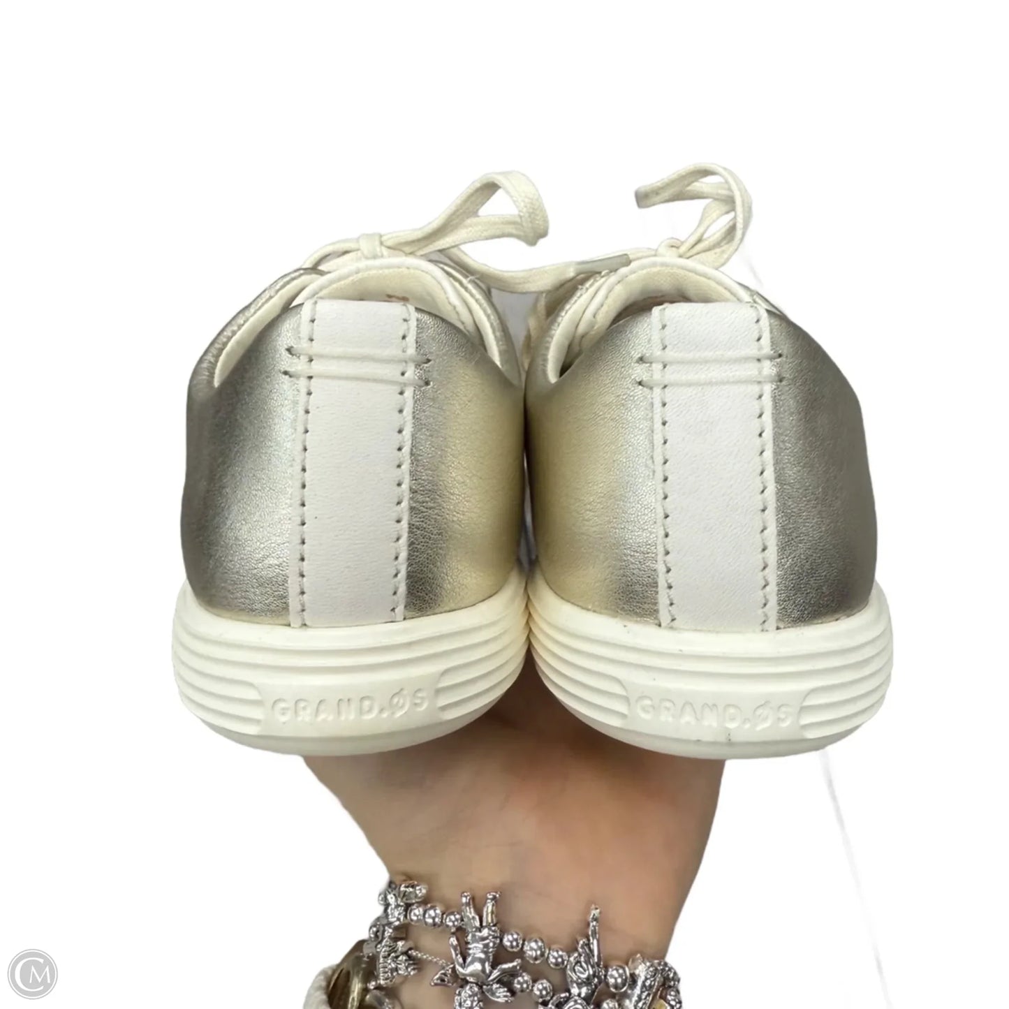 Shoes Sneakers By Cole-haan In Gold & White, Size: 9.5