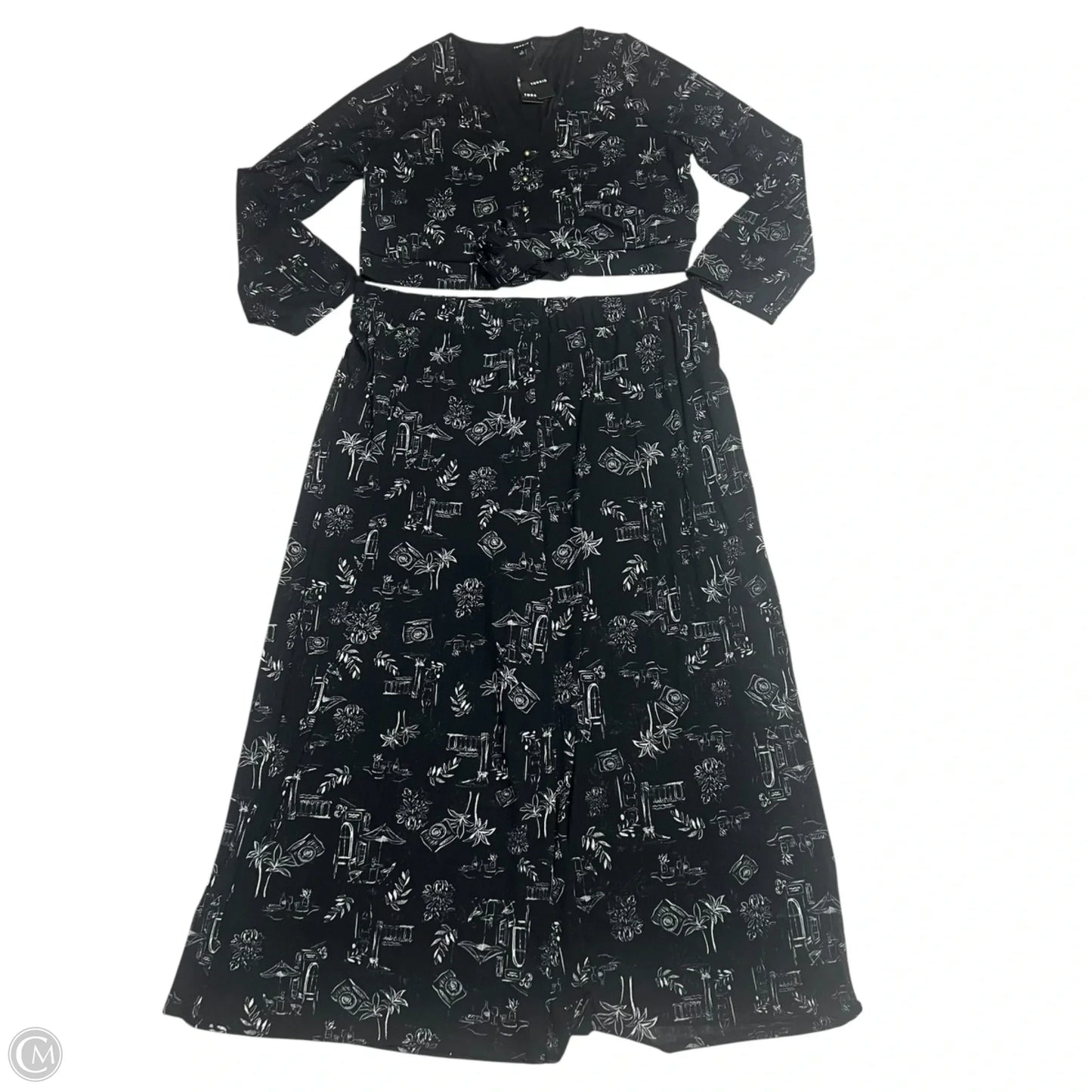 Pants Set 2pc By Torrid In Black & White, Size: 3x