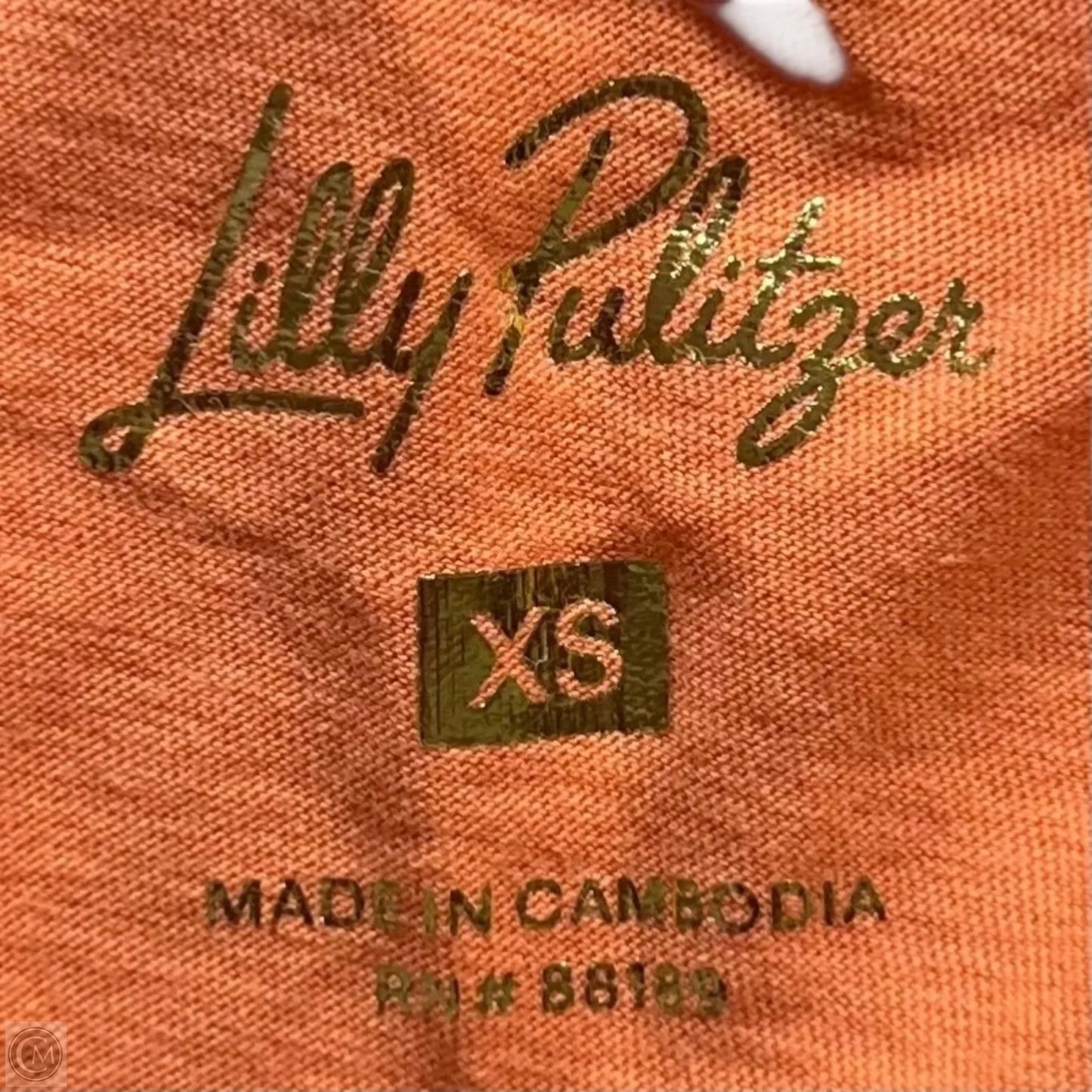 Top Short Sleeve Designer By Lilly Pulitzer In Orange, Size: Xs