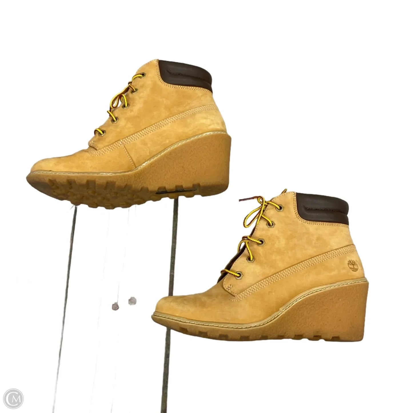 Boots Ankle Heels By Timberland In Tan, Size: 7.5