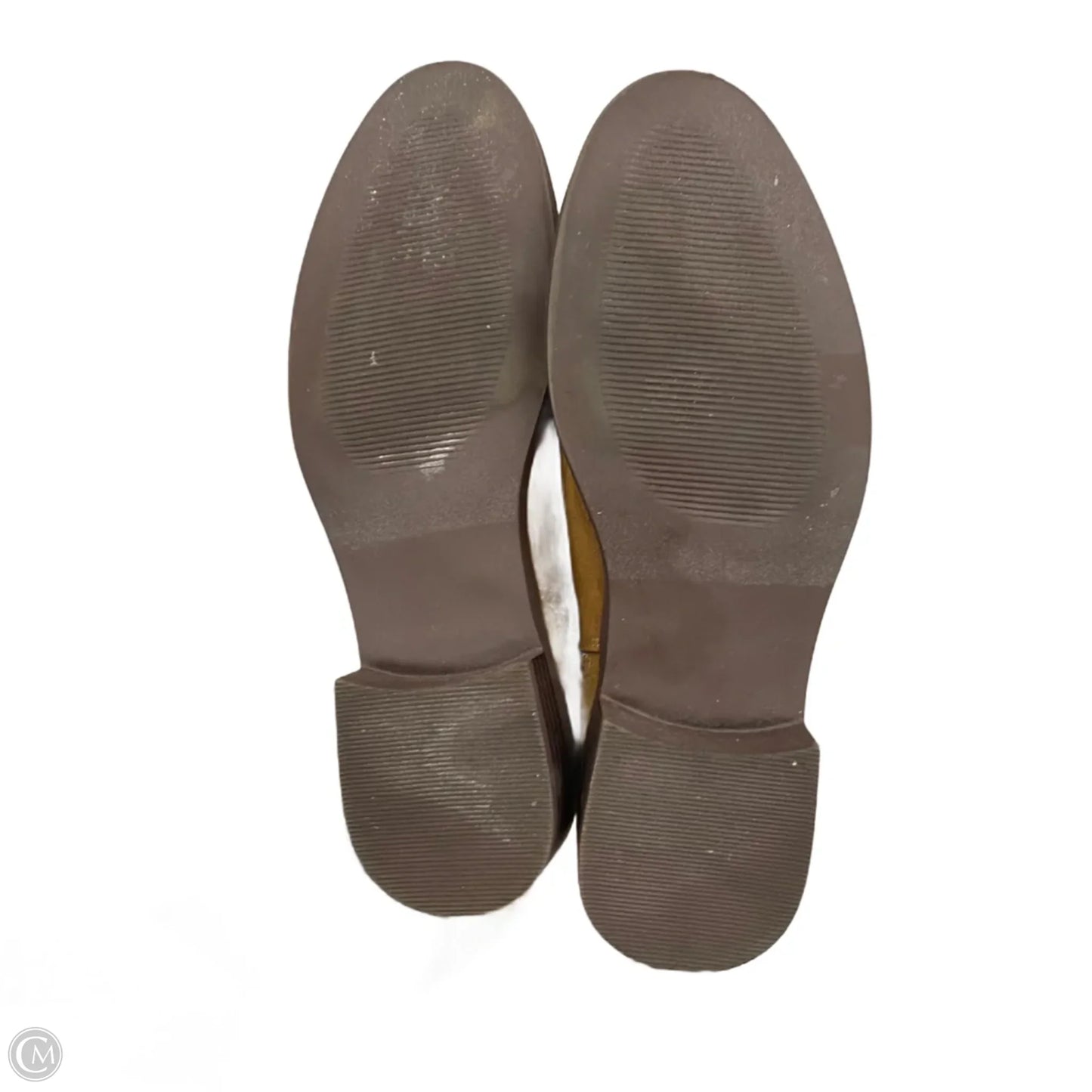 Boots Ankle Heels By Loft In Brown, Size: 6.5