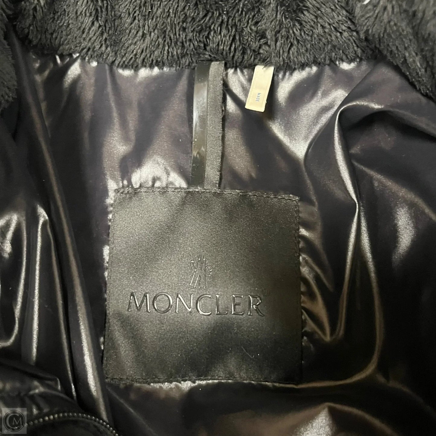 Jacket Luxury Designer By Moncler In Black, Size: L