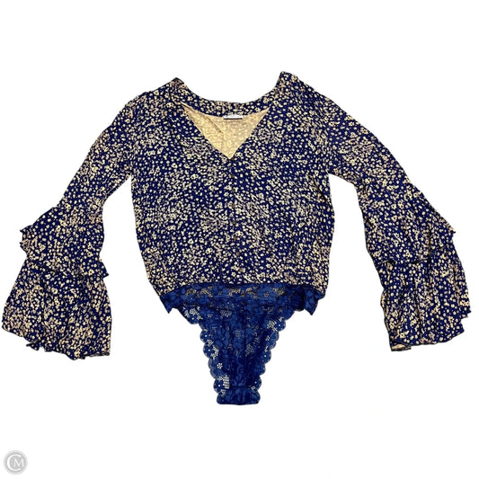 Bodysuit By Free People In Blue & Tan, Size: S