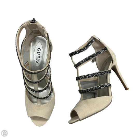 Shoes Heels Stiletto By Guess In Taupe, Size: 8.5