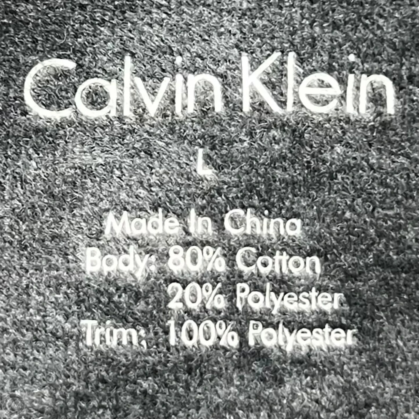 Sweatshirt Hoodie By Calvin Klein In Grey, Size: L