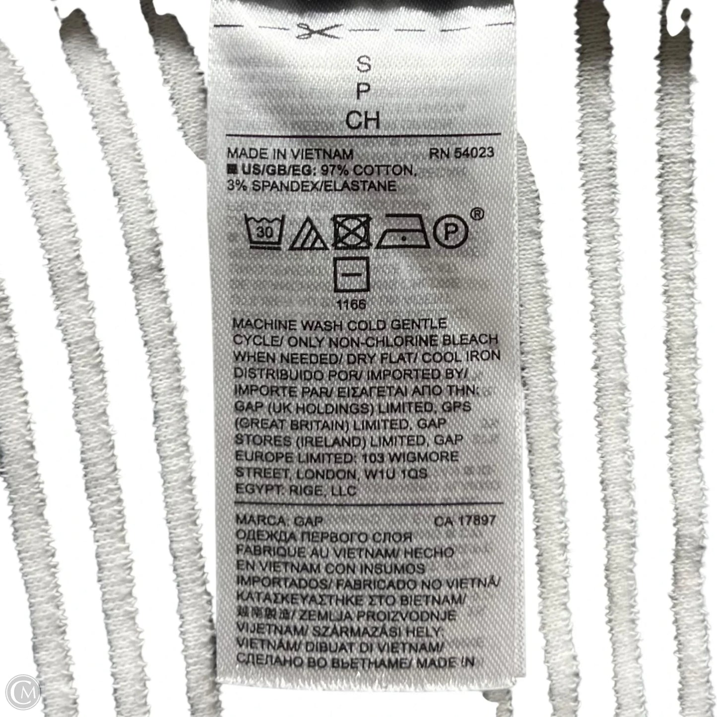 Top Long Sleeve By Gap In Black & White, Size: S