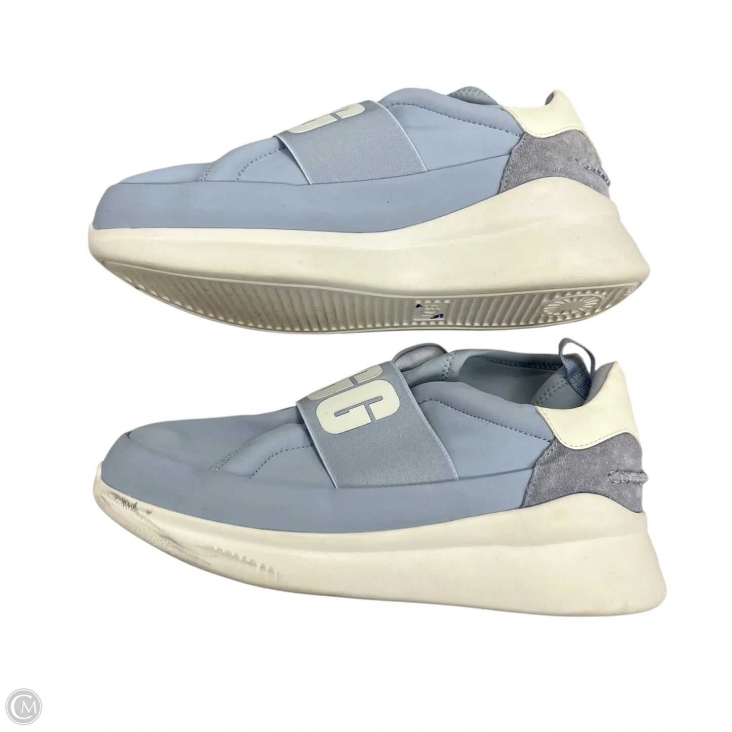 Shoes Designer By Ugg In Blue & White, Size: 9