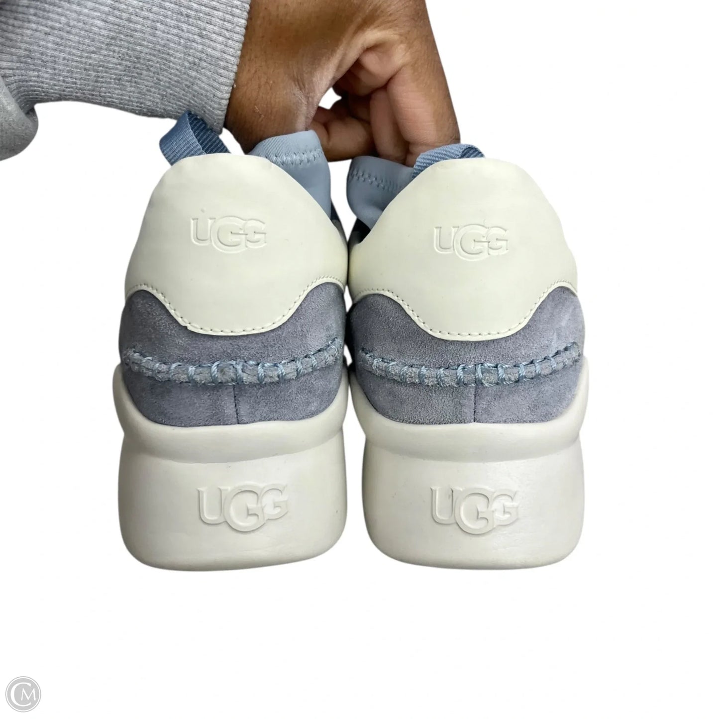 Shoes Designer By Ugg In Blue & White, Size: 9