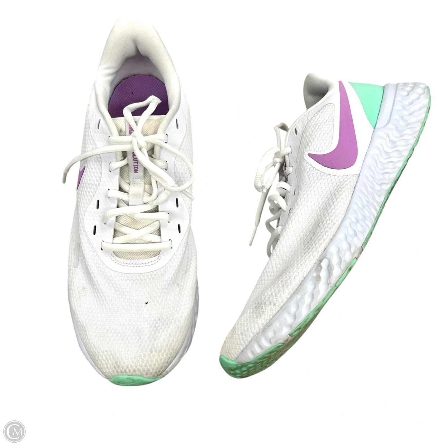 Shoes Athletic By Nike In Green & White, Size: 12