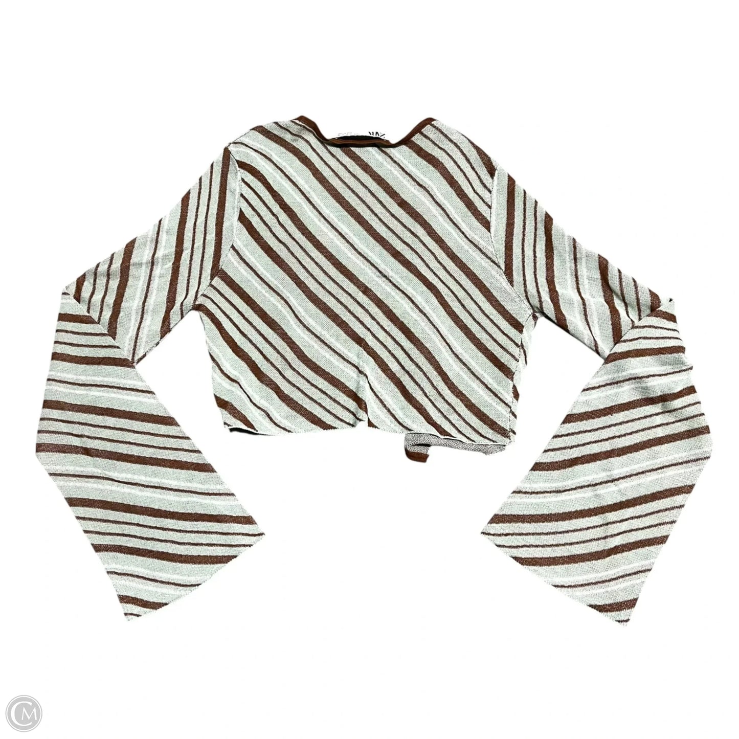Cardigan By Zara In Brown & Green, Size: S