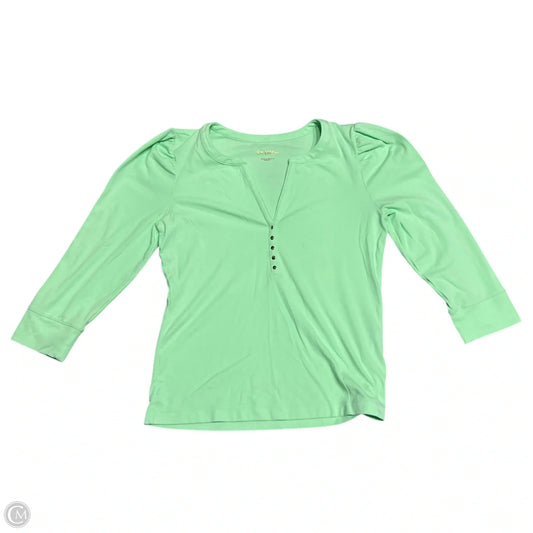Top Long Sleeve Designer By Lilly Pulitzer In Green, Size: S