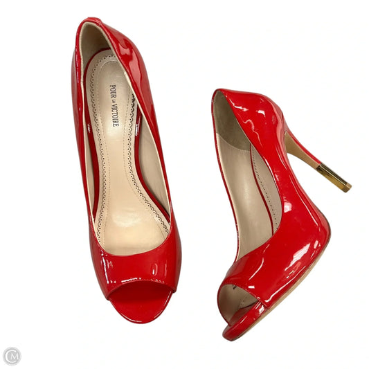 Shoes Heels Stiletto By Pour La Victoire In Red, Size: 10