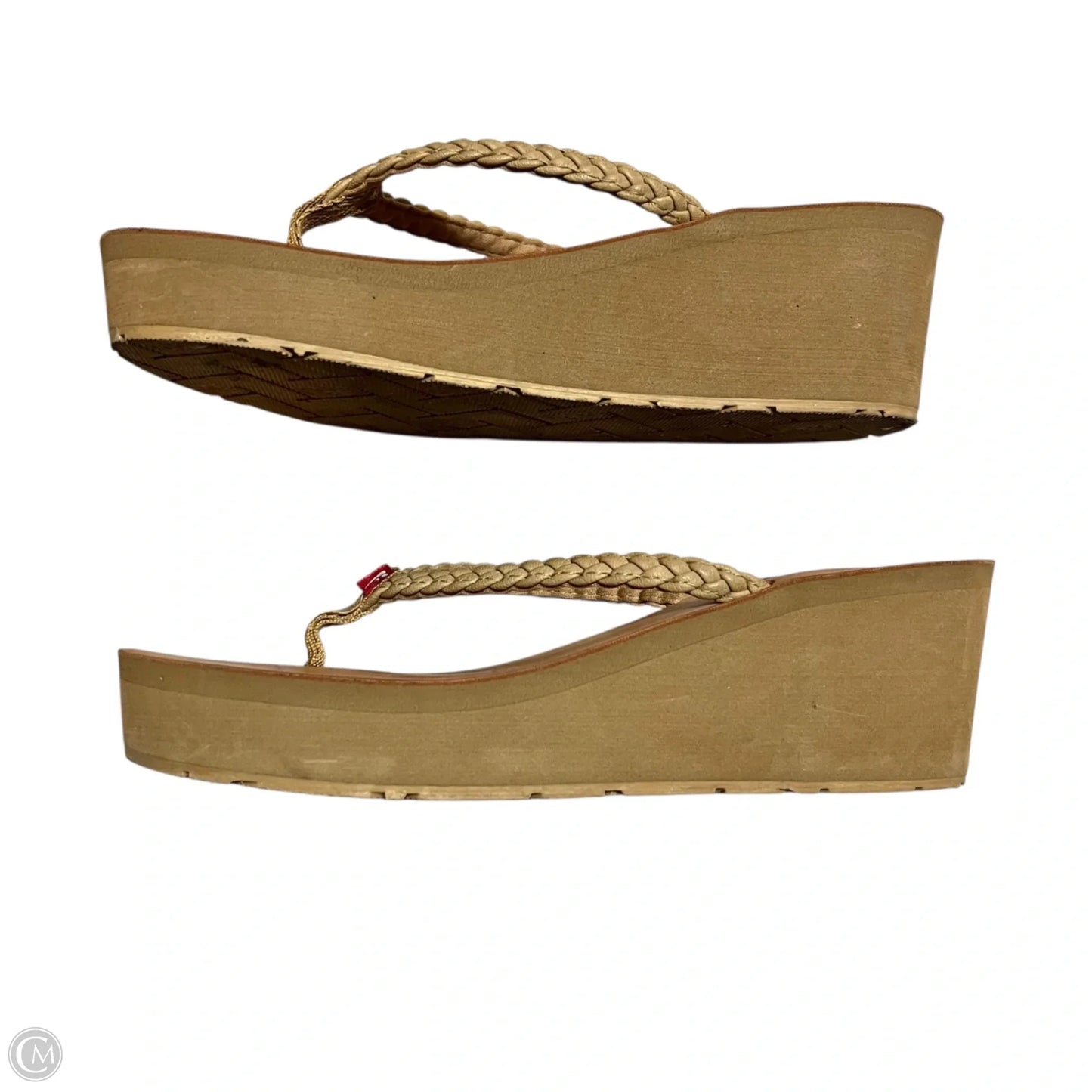 Sandals Heels Platform By Flojos In Brown, Size: 8