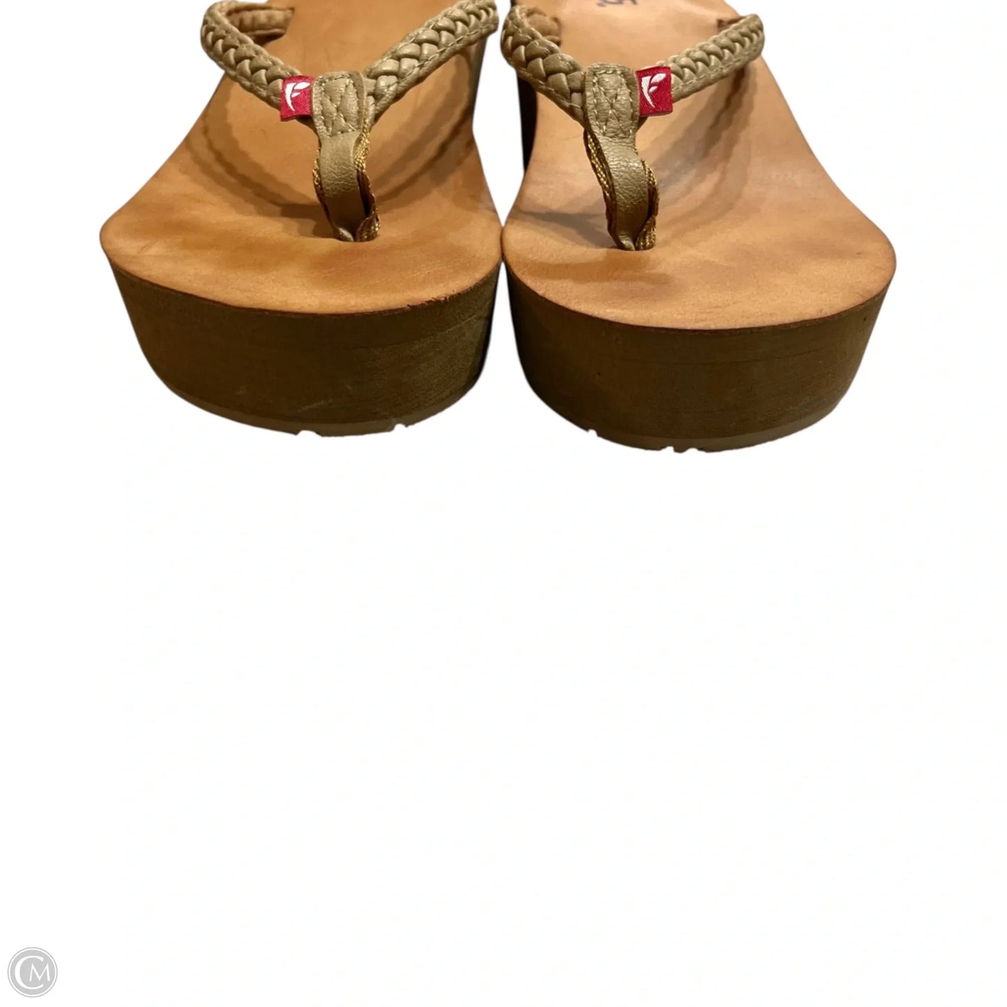 Sandals Heels Platform By Flojos In Brown, Size: 8