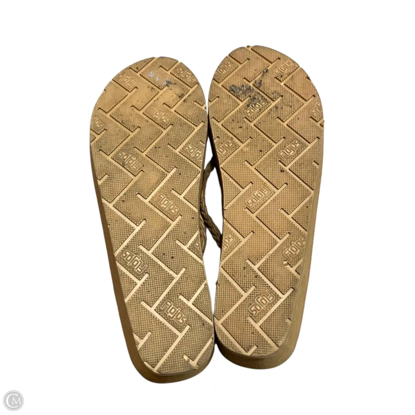 Sandals Heels Platform By Flojos In Brown, Size: 8