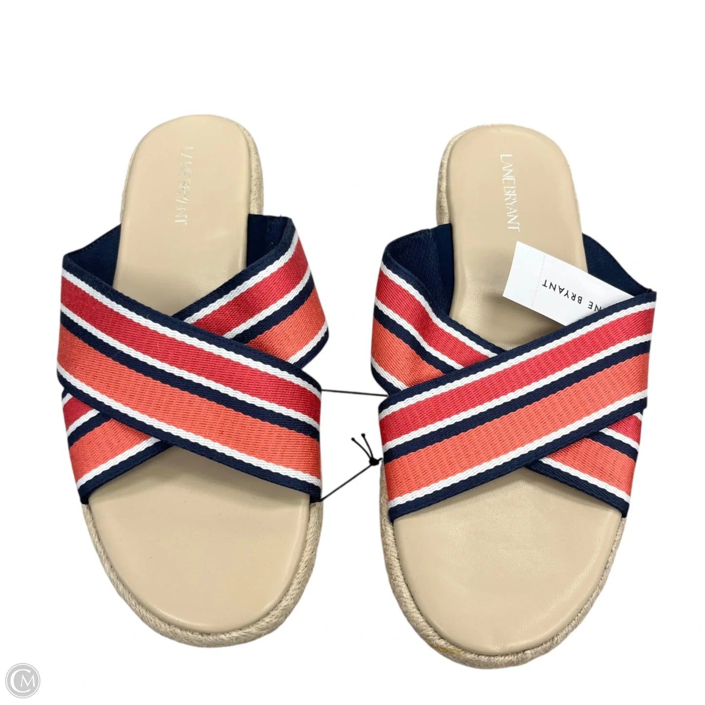 Sandals Flats By Lane Bryant In Blue & Orange, Size: 11