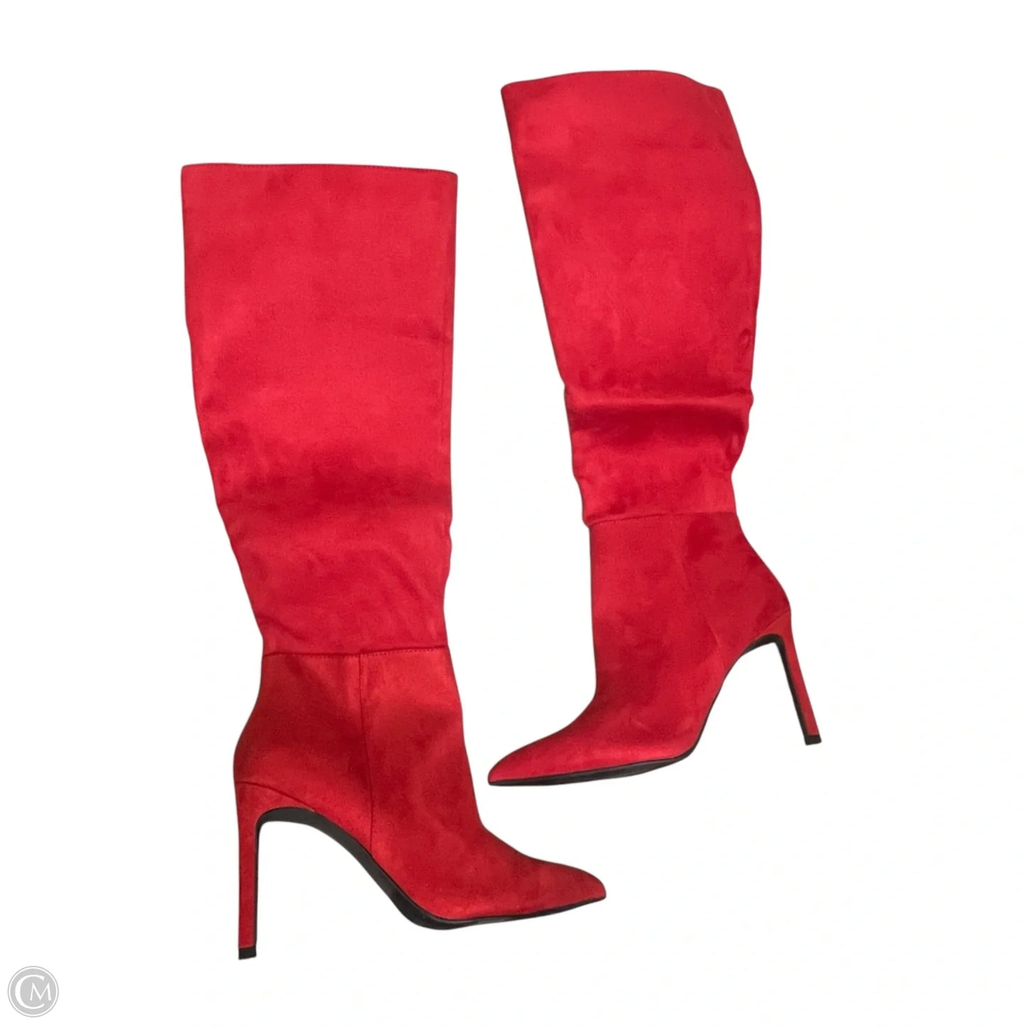 Boots Knee Heels By Open Edit In Red, Size: 8