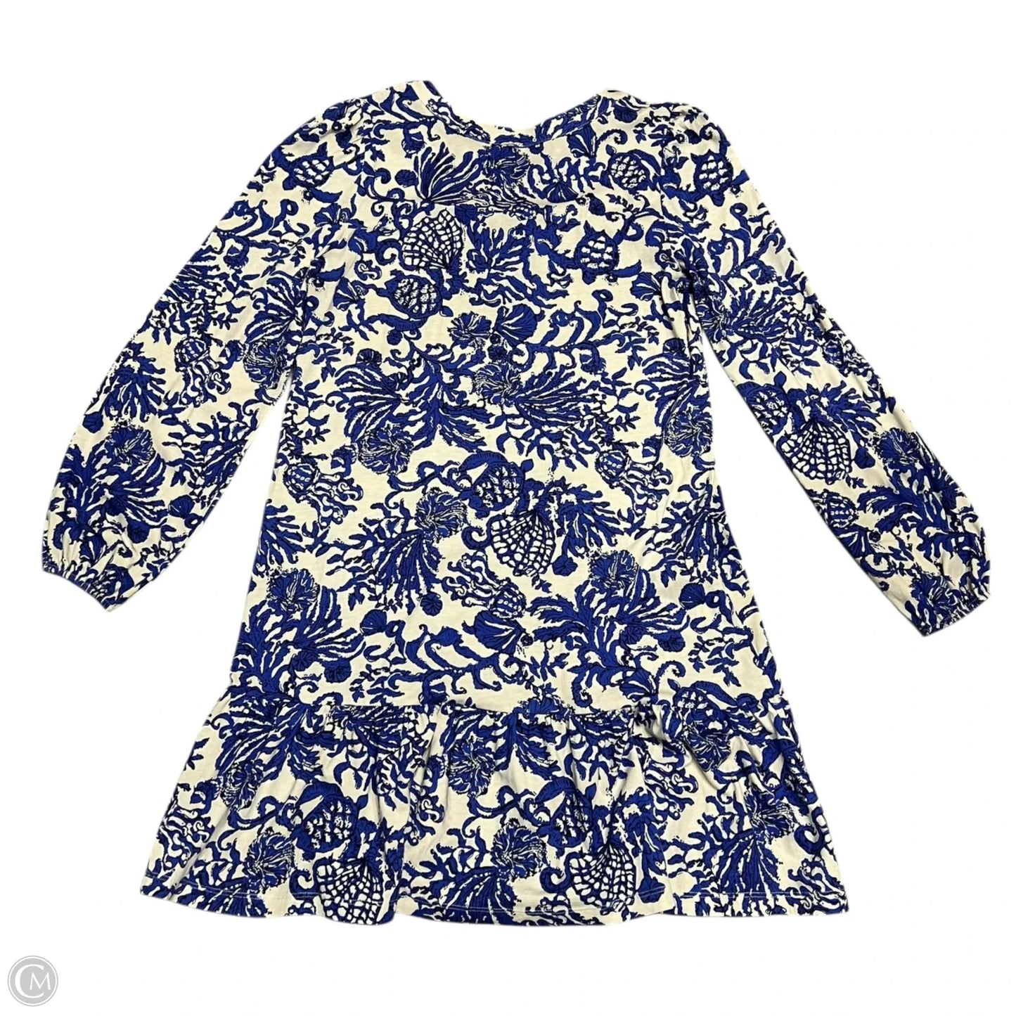 Dress Designer By Lilly Pulitzer In Blue & Cream, Size: S