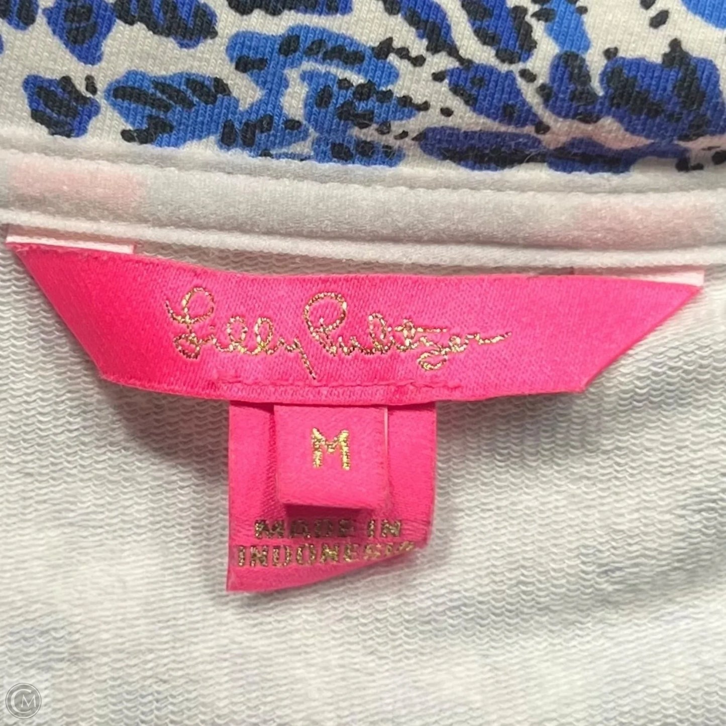 Jacket Designer By Lilly Pulitzer In Blue & White, Size: M