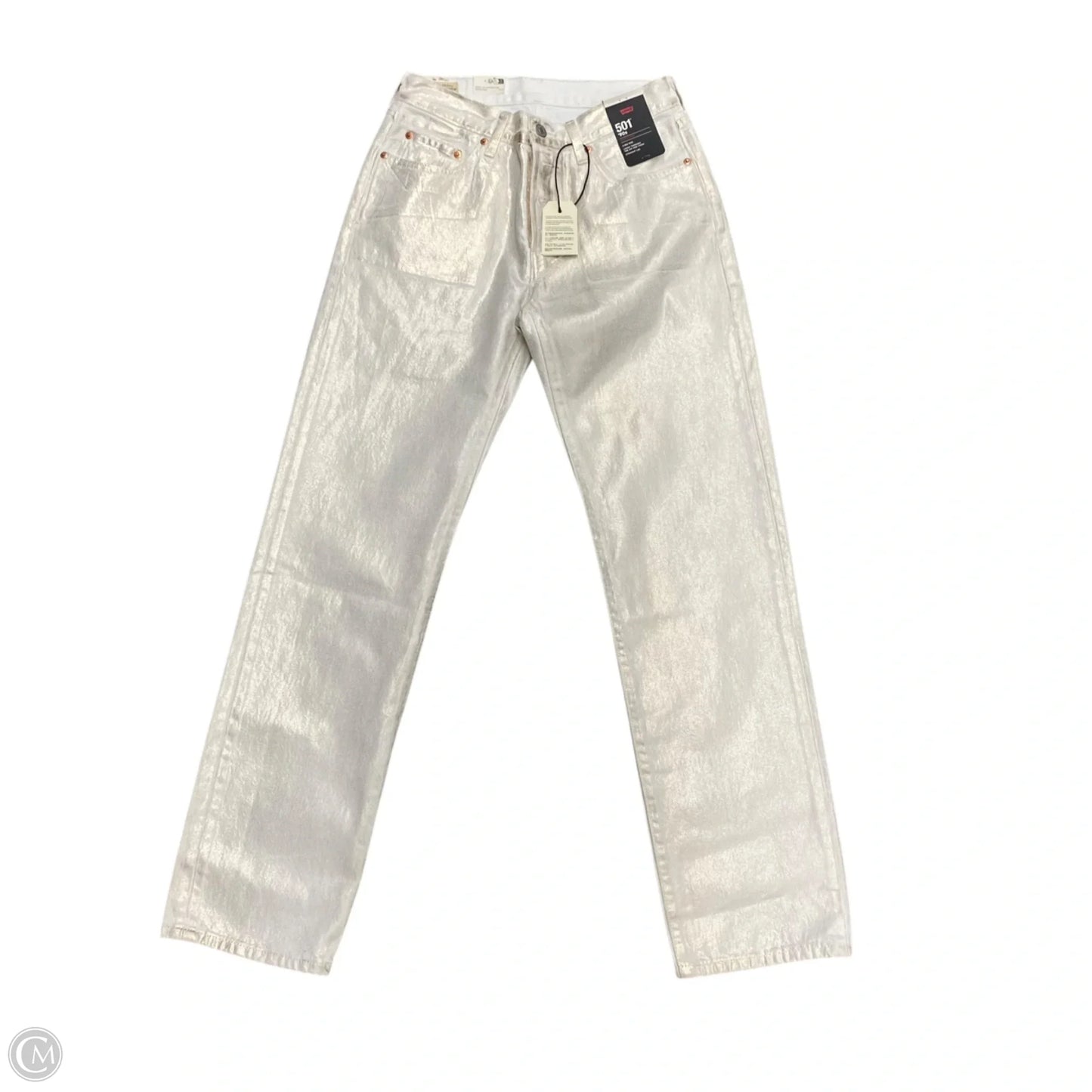 Jeans Straight By Levis In Gold & White, Size: 2