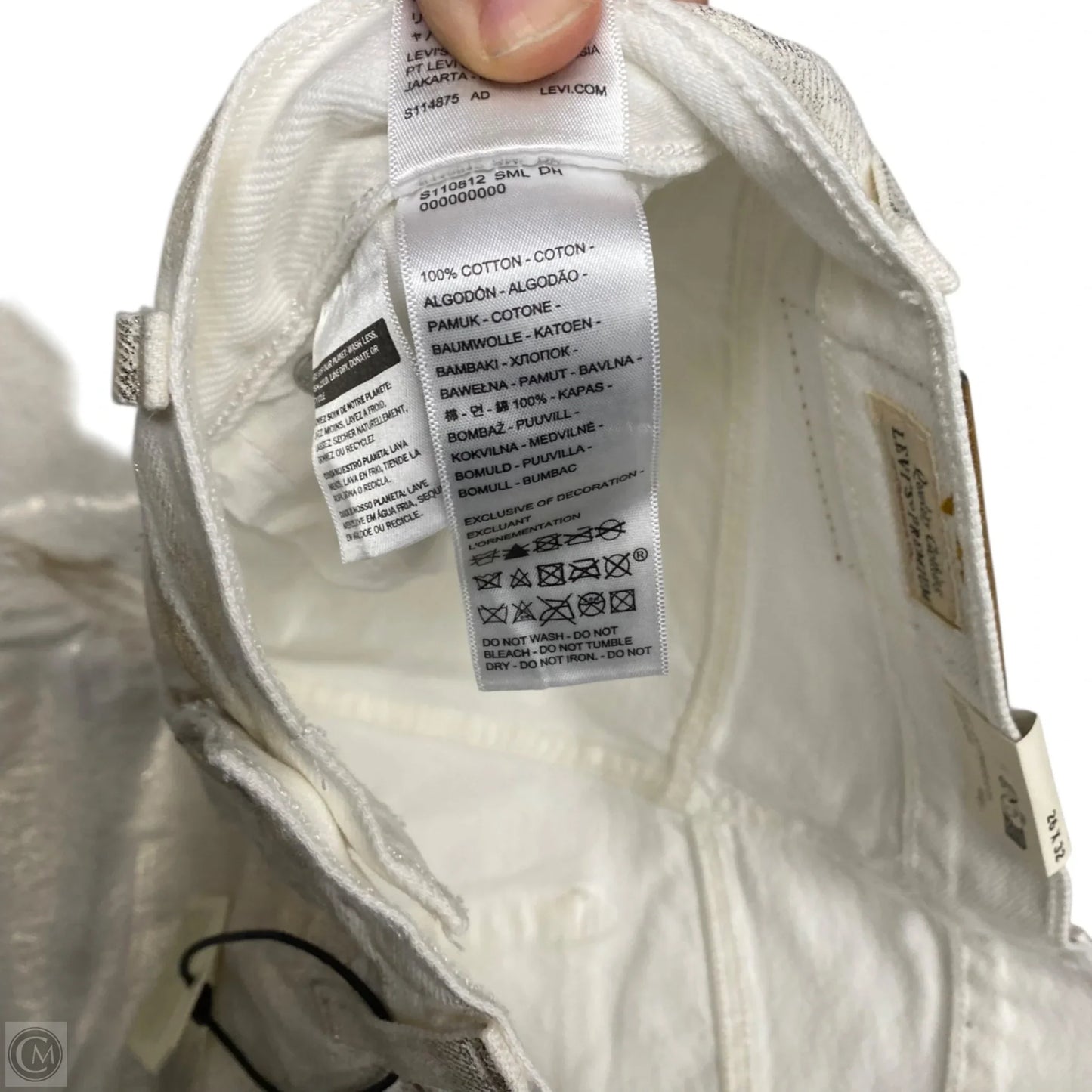 Jeans Straight By Levis In Gold & White, Size: 2