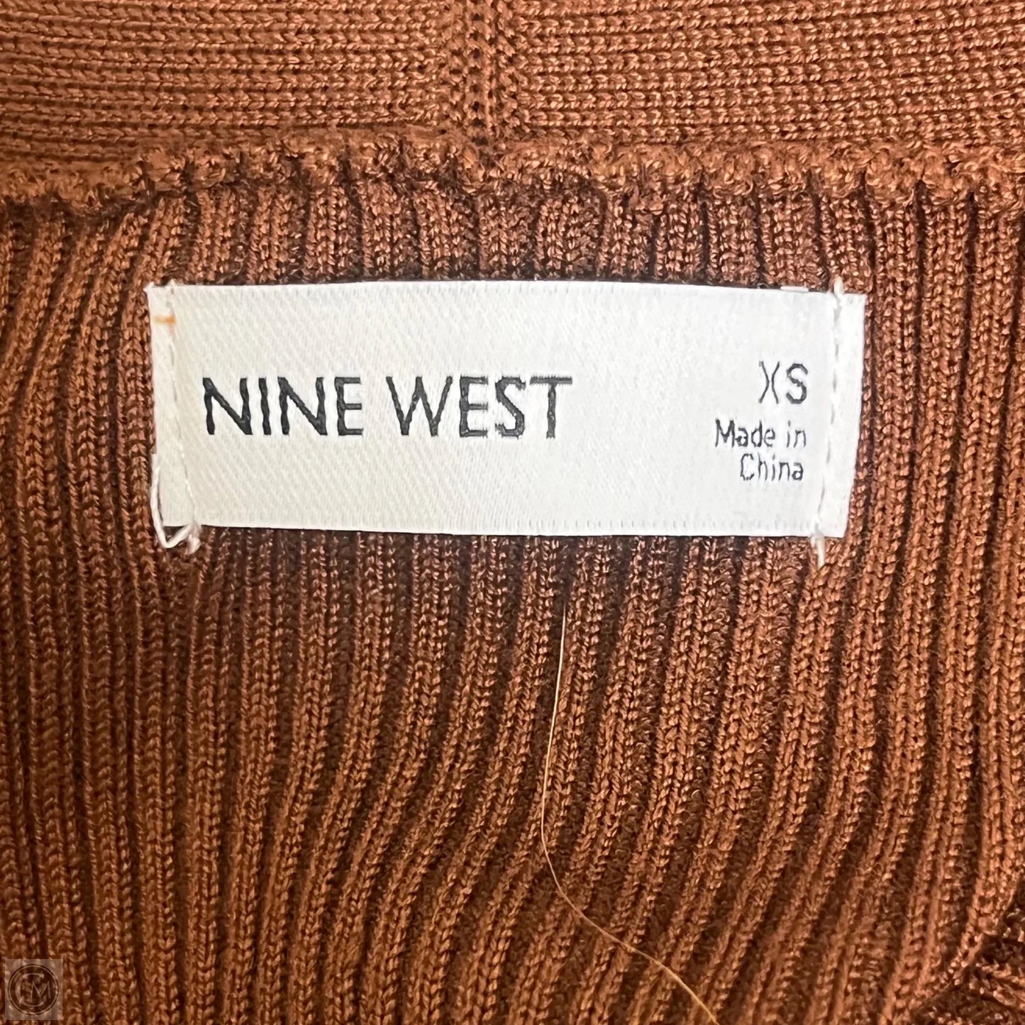 Sweater Cardigan By Nine West In Brown, Size: Xs