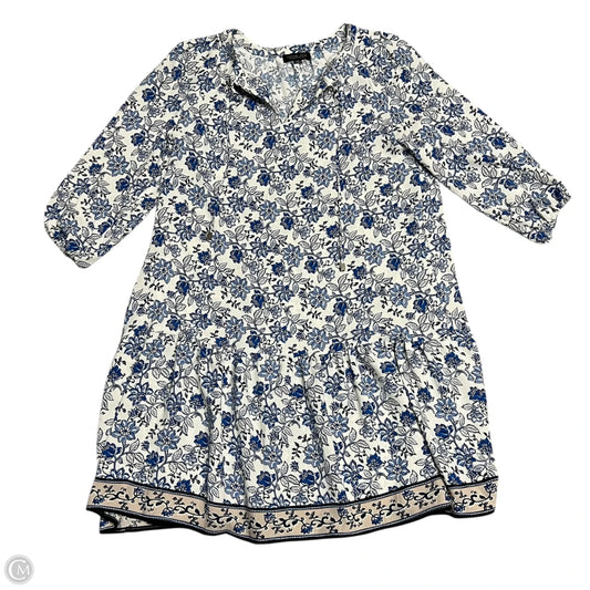 Dress Casual Short By Rachel Zoe In Blue & Cream, Size: M