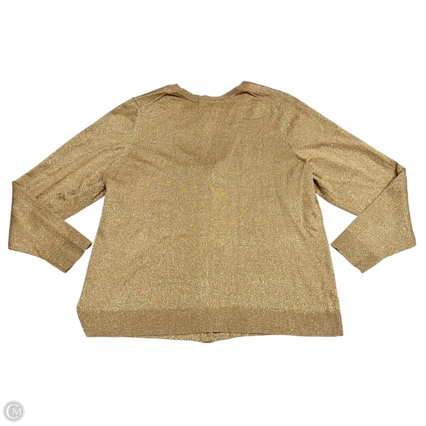 Sweater Cardigan By Charter Club In Gold, Size: 1x
