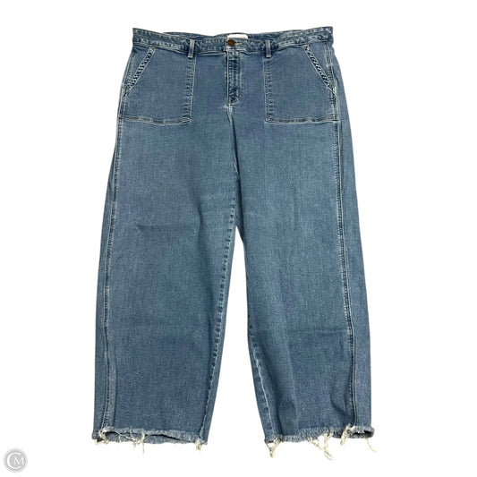 Jeans Cropped By Lane Bryant In Blue Denim, Size: 22