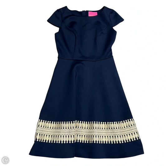 Dress Designer By Lilly Pulitzer In Blue & Gold, Size: S