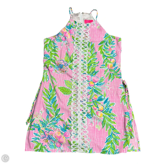 Romper Designer By Lilly Pulitzer In Green & Pink, Size: M