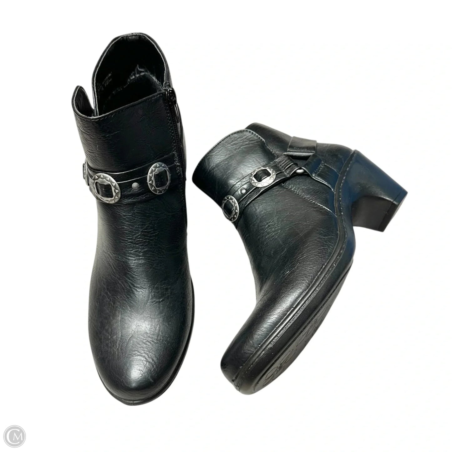 Boots Ankle Heels By Easy Street In Black, Size: 10