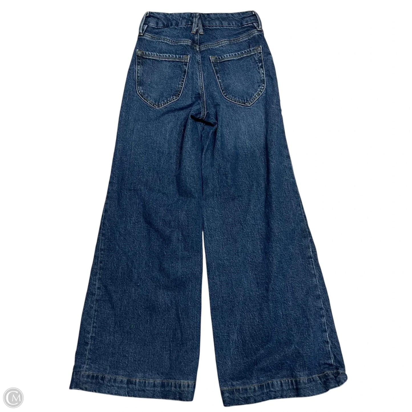 Jeans Flared By Good American In Blue Denim, Size: 0