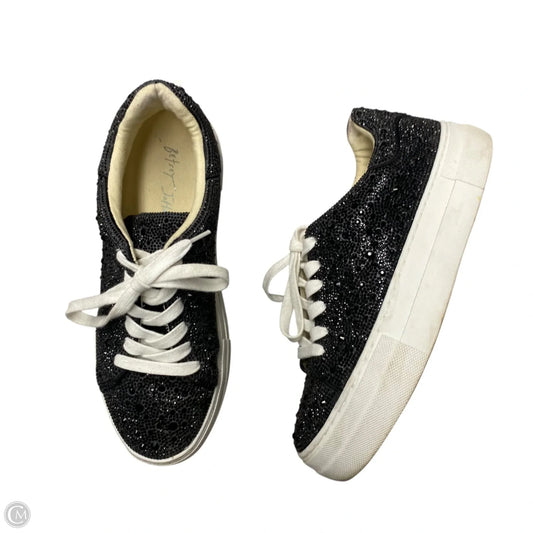 Shoes Sneakers Platform By Betsey Johnson In Black & White, Size: 6.5