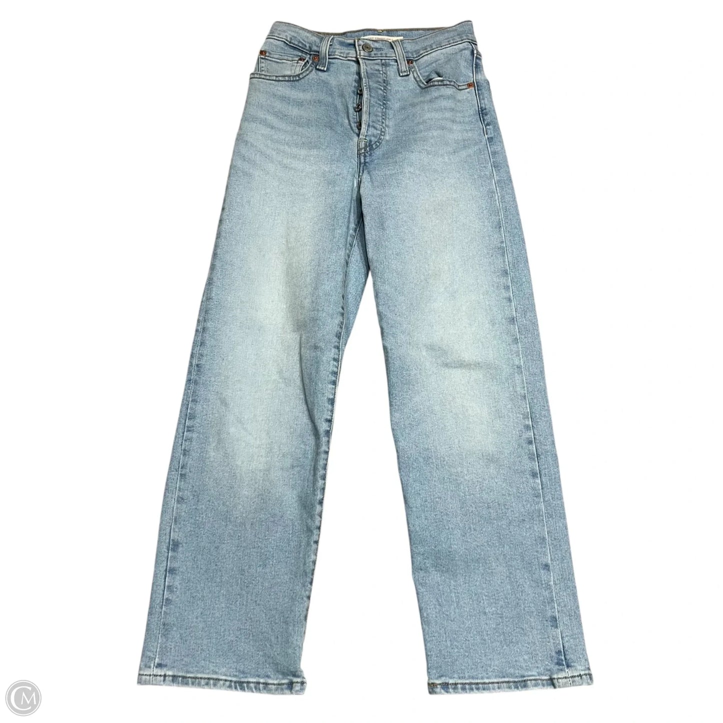 Jeans Straight By Levis In Blue Denim, Size: 2