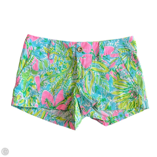 Shorts Designer By Lilly Pulitzer In Green & Pink, Size: Xxs