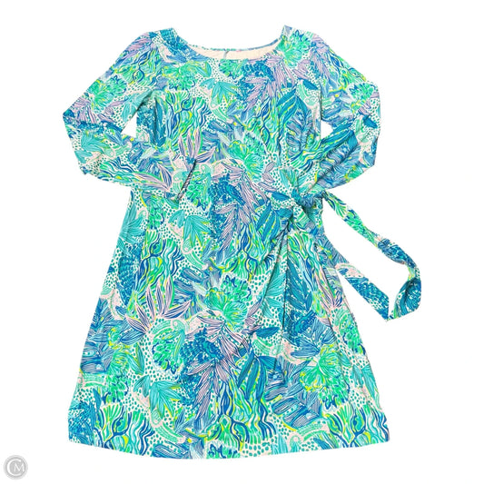 Dress Designer By Lilly Pulitzer In Blue & Green, Size: L