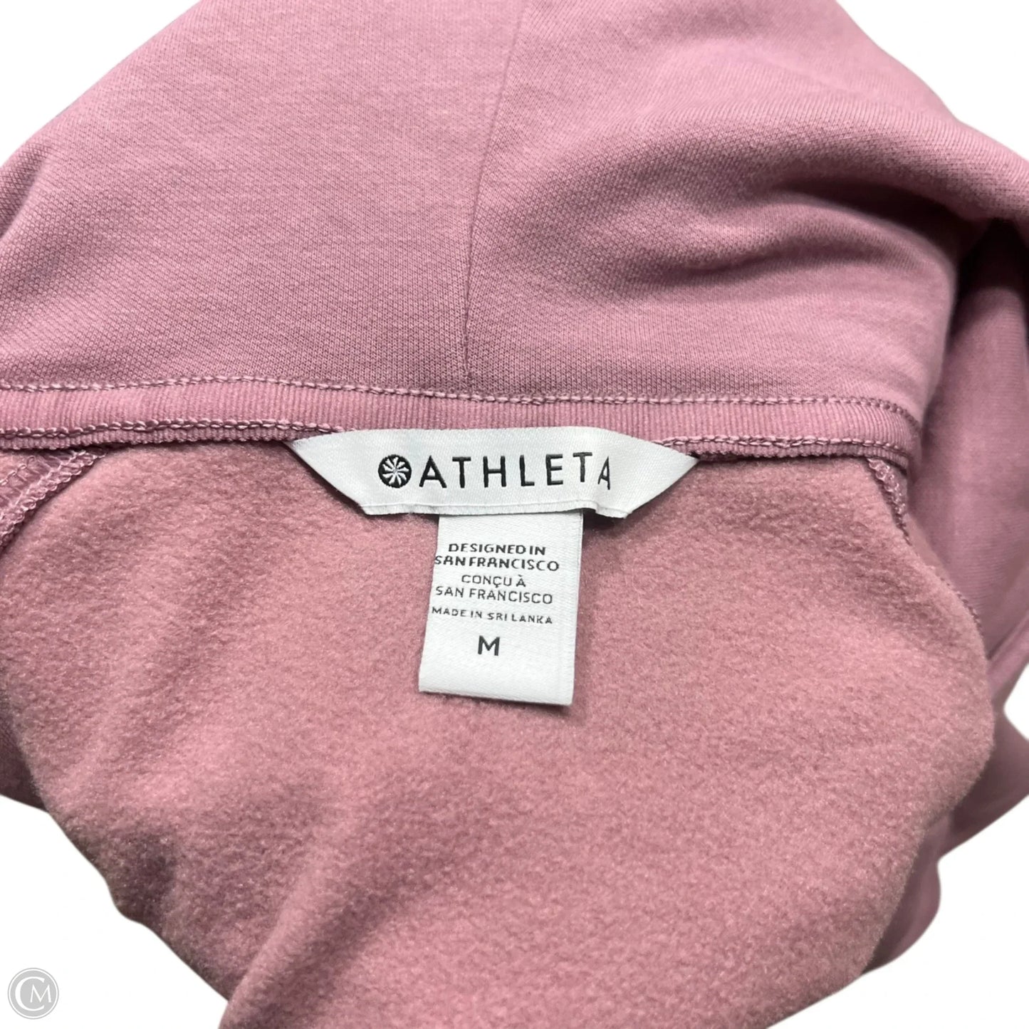 Sweatshirt Hoodie By Athleta In Mauve, Size: M