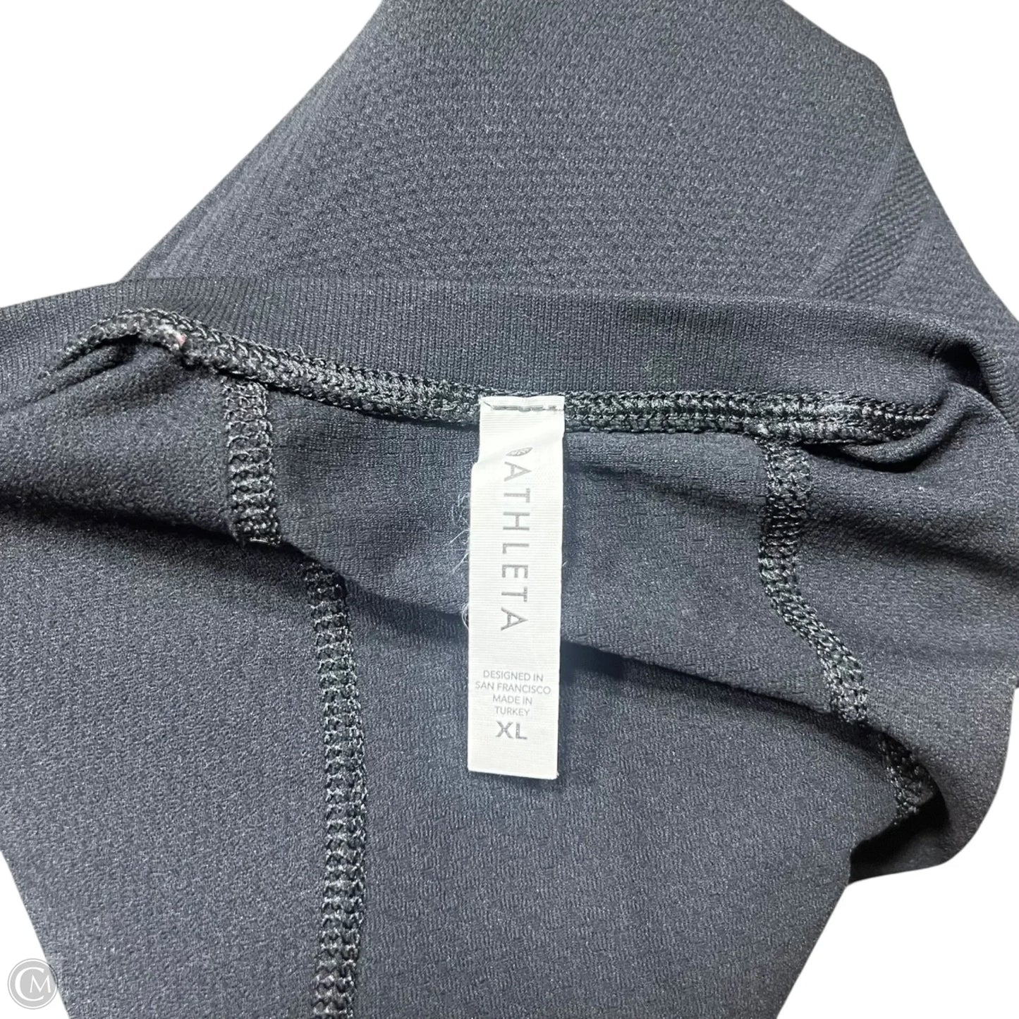 Athletic Top Short Sleeve By Athleta In Black, Size: Xl
