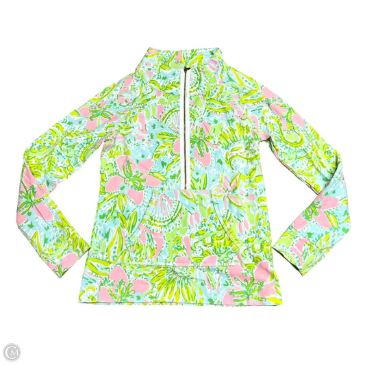 Sweatshirt Designer By Lilly Pulitzer In Green & White, Size: S