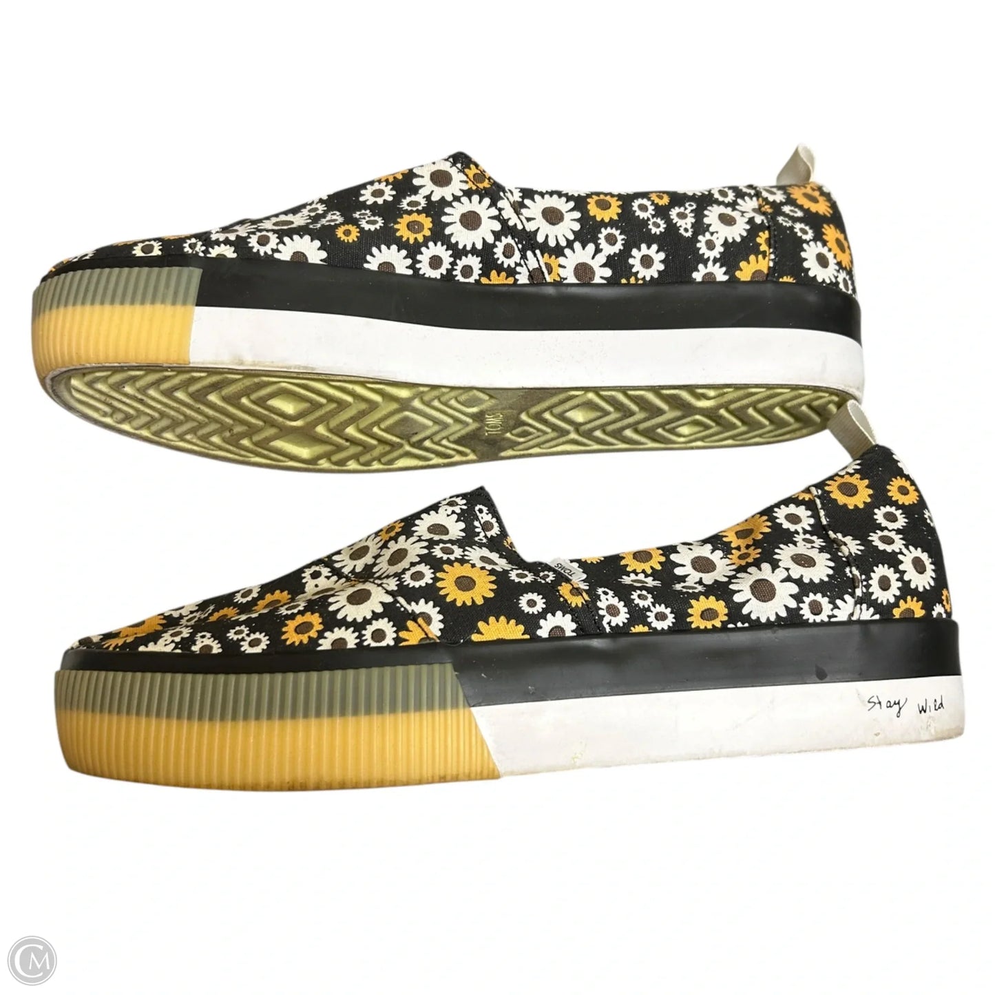 Shoes Sneakers Platform By Toms In Floral Print, Size: 12