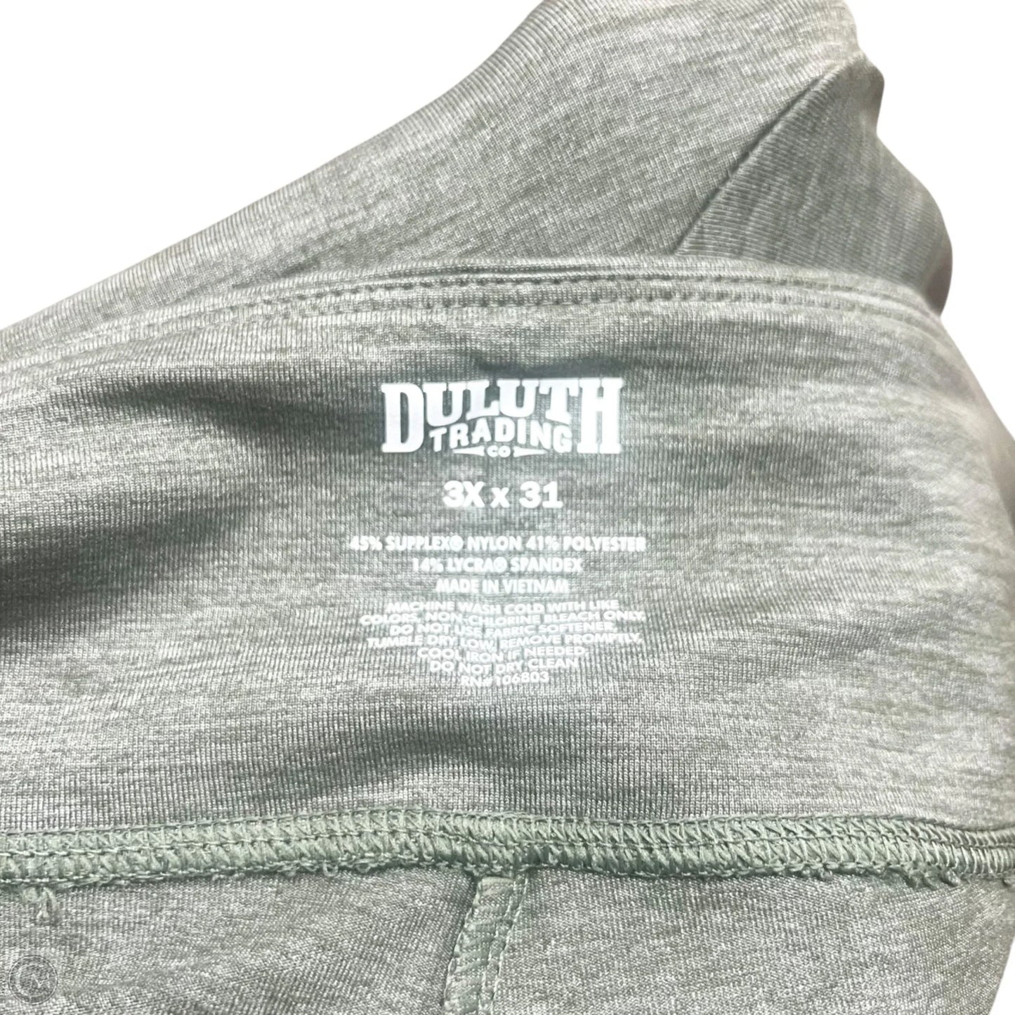 Pants Leggings By Duluth Trading In Green, Size: 3x