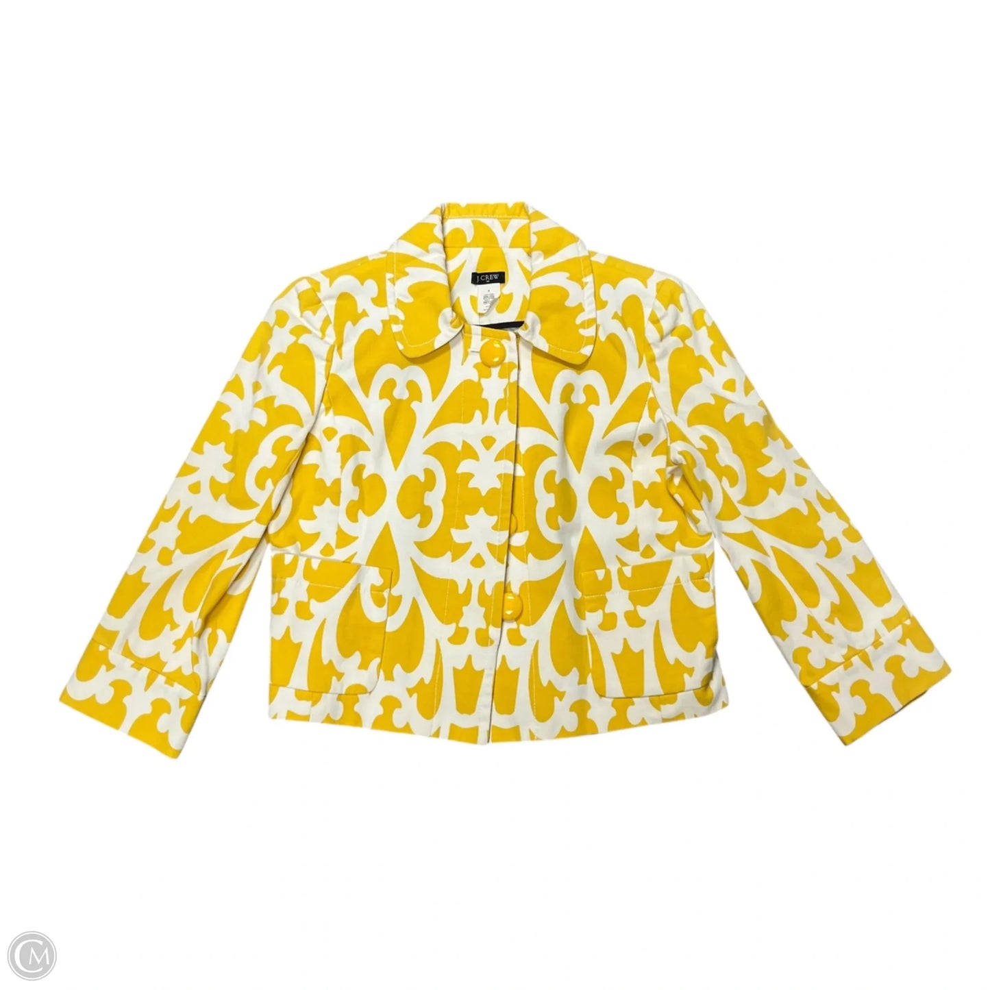 Jacket Other By J. Crew In White & Yellow, Size: S