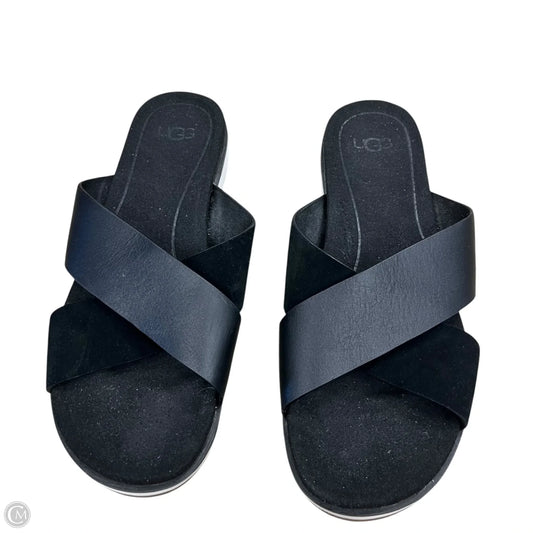 Sandals Designer By Ugg In Black, Size: 7