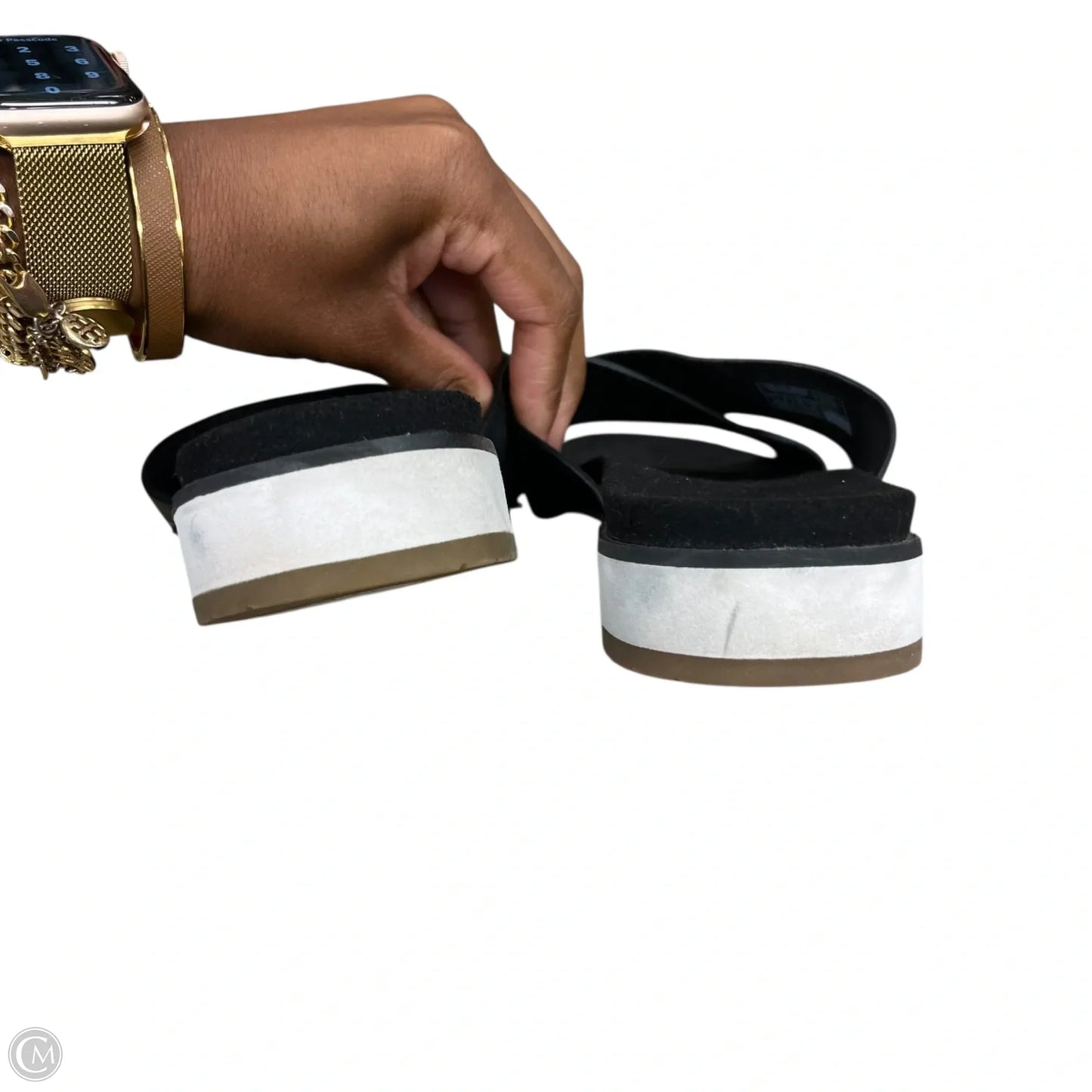 Sandals Designer By Ugg In Black, Size: 7