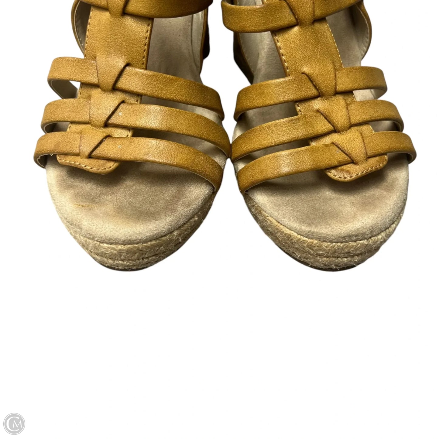 Sandals Heels Wedge By White Mountain In Tan, Size: 6.5
