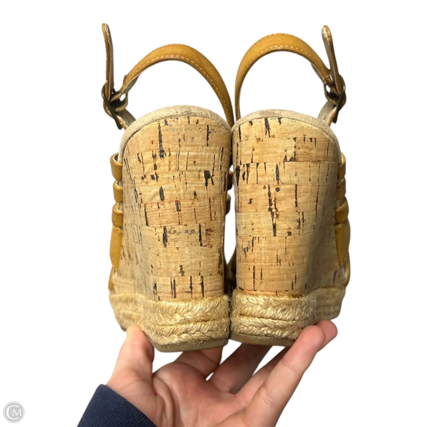 Sandals Heels Wedge By White Mountain In Tan, Size: 6.5