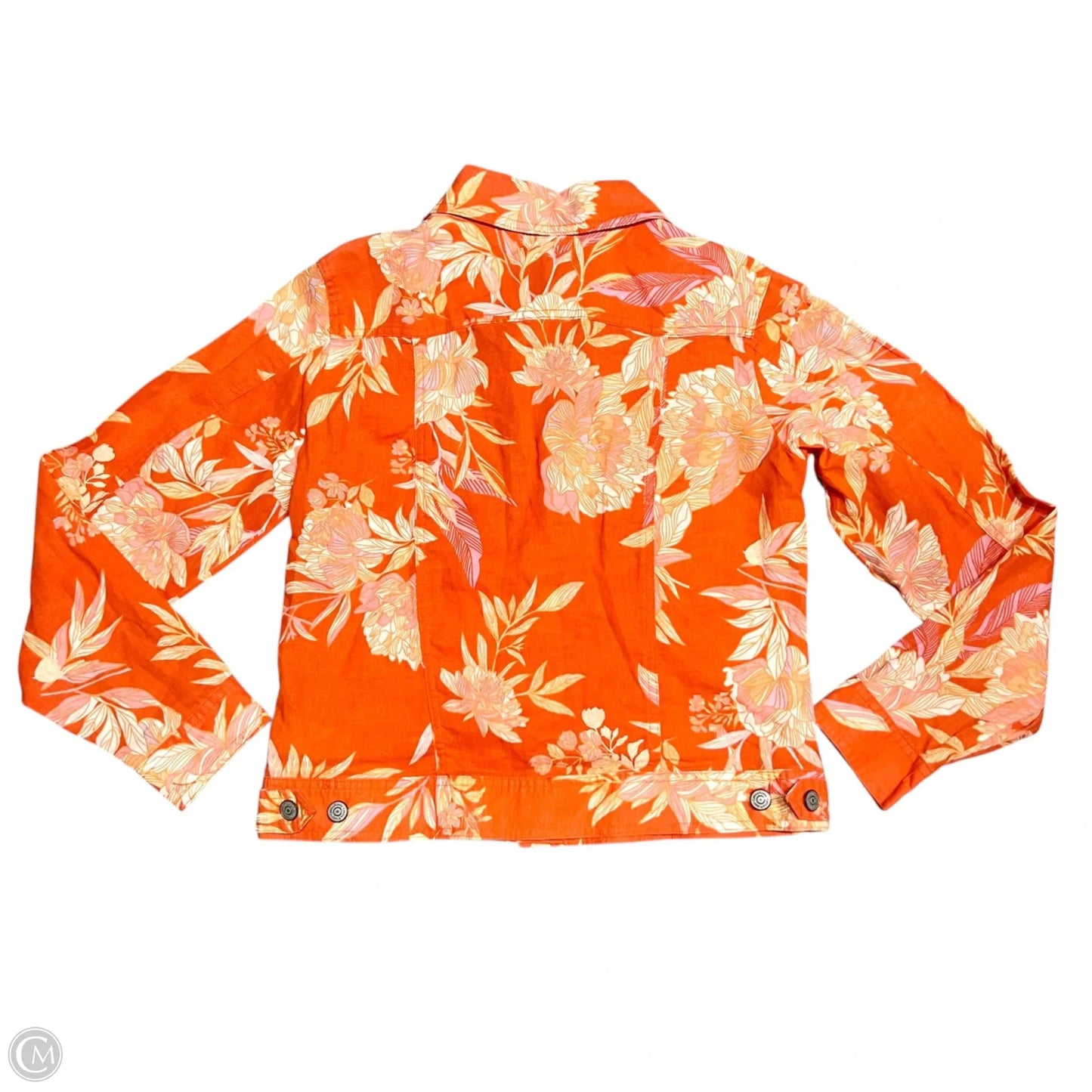 Jacket Shirt By Cynthia Rowley In Orange, Size: M